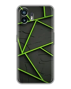 Чехол для Huawei Honor Play 80 Plus с картинкой «Зеленые геометрические линии»