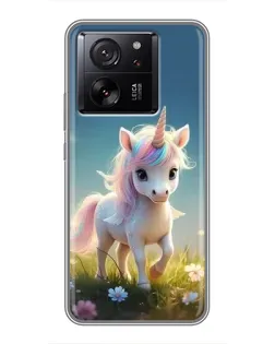 Чехол для Huawei Honor Play10 с картинкой «Единорог на поляне»