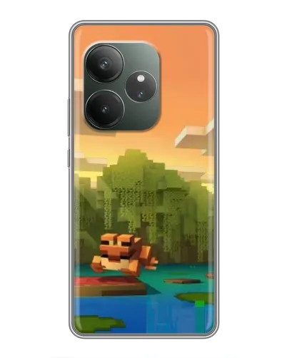 Чехол для Huawei Honor X5d Plus с картинкой «Майнкрафт закат солнца»