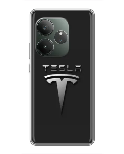 Чехол для Huawei Honor X5d Plus с картинкой «Стальной логотип Tesla»