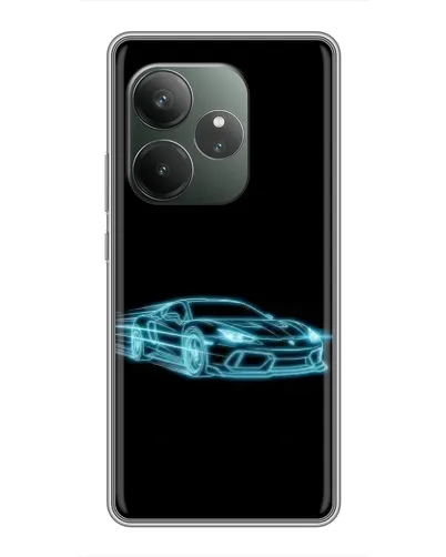 Чехол для Huawei Honor X5d Plus с картинкой «Неоновый контур Lamborghini»