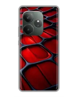Чехол для Huawei Honor X5d Plus с картинкой «Красная глянцевая сетка»