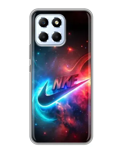 Чехол для Huawei Honor X6 с картинкой «Огненный логотип Nike»