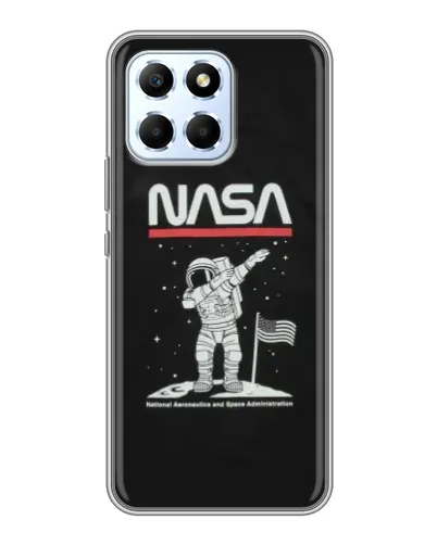 Чехол для Huawei Honor X6 с картинкой «NASA — шагаем по Луне»