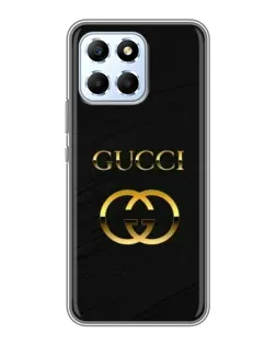 Чехол для Huawei Honor X6 с картинкой «Золотой логотип Gucci»