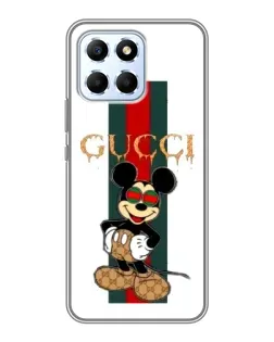 Чехол для Huawei Honor X6 с картинкой «Микки Маус Gucci — полосы»