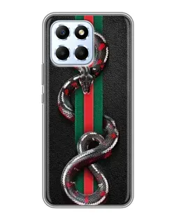 Чехол для Huawei Honor X6 с картинкой «Gucci — змея на полосе» Чехол для Huawei Honor X6 с картинкой «Gucci — змея на полосе»
