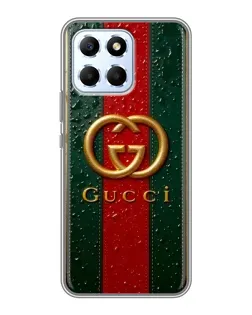 Чехол для Huawei Honor X6 с картинкой «Gucci — фирменная полоса и золото» Чехол для Huawei Honor X6 с картинкой «Gucci — фирменная полоса и золото»