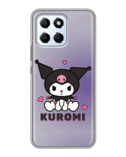 Чехол для Huawei Honor X6 с картинкой «Kuromi — фиолетовый арт»