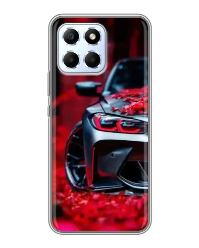 Чехол для Huawei Honor X6 с картинкой «Спортивная BMW и цветы»