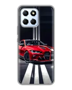 Чехол для Huawei Honor X6 с картинкой «Красная BMW на дороге»