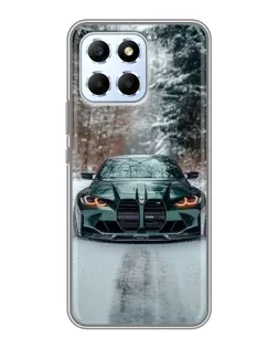 Чехол для Huawei Honor X6 с картинкой «BMW в зимнем лесу»