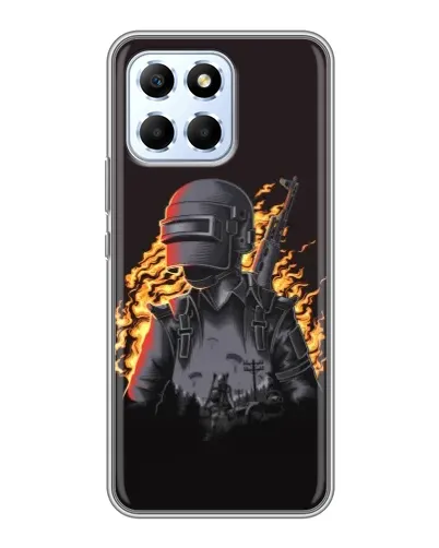 Чехол для Huawei Honor X6 с картинкой «PUBG — огненный силуэт» Чехол для Huawei Honor X6 с картинкой «PUBG — огненный силуэт»
