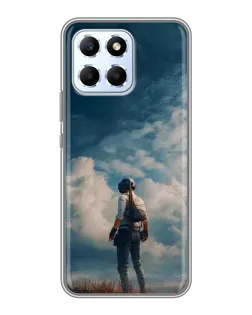 Чехол для Huawei Honor X6 с картинкой «Герой PUBG на скале»