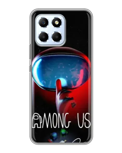 Чехол для Huawei Honor X6 с картинкой «Красный импостер — макро»