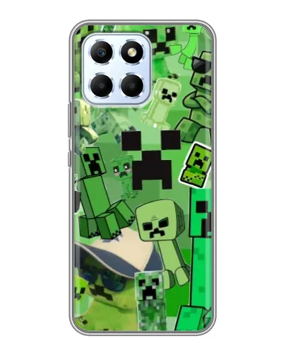 Чехол для Huawei Honor X6 с картинкой «Криперы Minecraft»