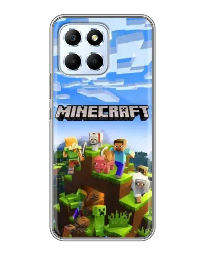 Чехол для Huawei Honor X6 с картинкой «Minecraft классический мир»