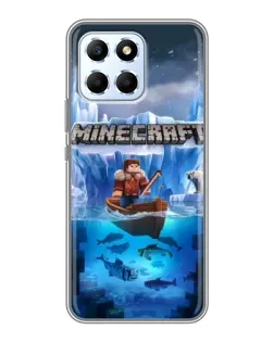 Чехол для Huawei Honor X6 с картинкой «Minecraft ледяной мир»