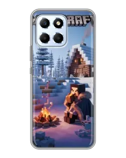 Чехол для Huawei Honor X6 с картинкой «Зимний Minecraft»
