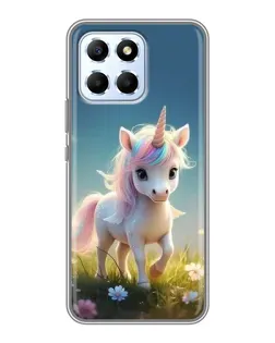 Чехол для Huawei Honor X6 с картинкой «Единорог на поляне»