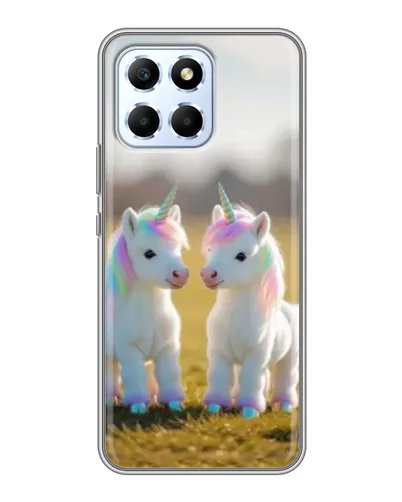 Чехол для Huawei Honor X6 с картинкой «Пара единорогов»