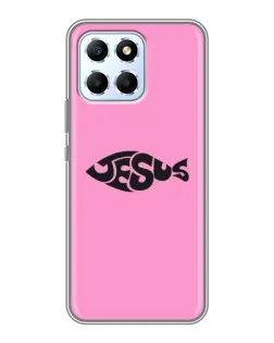 Чехол для Huawei Honor X6 с картинкой «Розовый символ  Jesus»