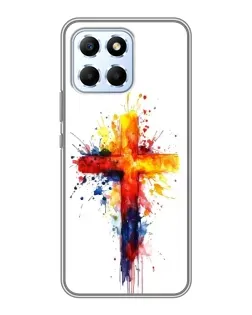 Чехол для Huawei Honor X6 с картинкой «Акварельный крест»