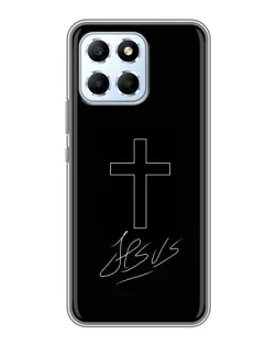 Чехол для Huawei Honor X6 с картинкой «Графический крест Jesus»