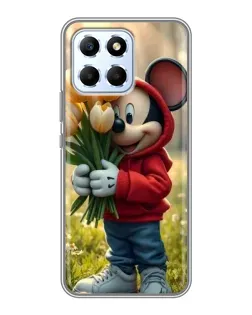 Чехол для Huawei Honor X6 с картинкой «Микки с тюльпанами»