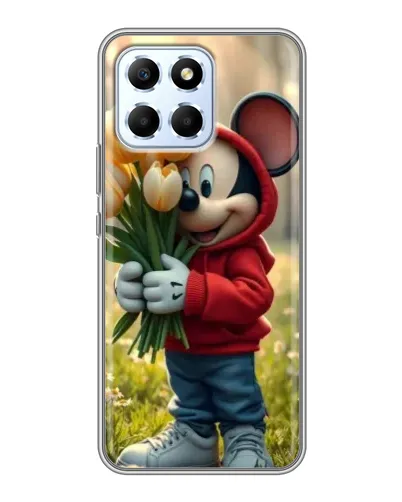 Чехол для Huawei Honor X6 с картинкой «Микки с тюльпанами»