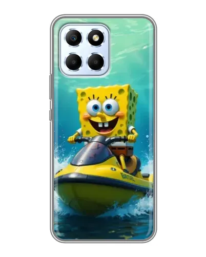 Чехол для Huawei Honor X6 с картинкой «Спанч Боб на гидроцикле» Чехол для Huawei Honor X6 с картинкой «Спанч Боб на гидроцикле»
