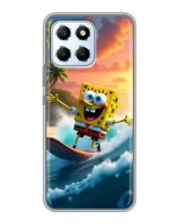 Чехол для Huawei Honor X6 с картинкой «Губка Боб серфингист»