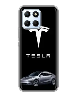 Чехол для Huawei Honor X6 с картинкой «Tesla Model Y»