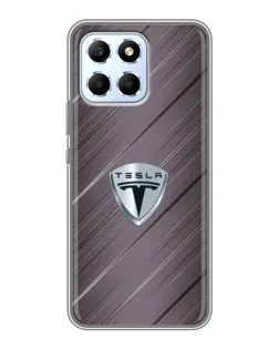 Чехол для Huawei Honor X6 с картинкой «Металлическая текстура Tesla»