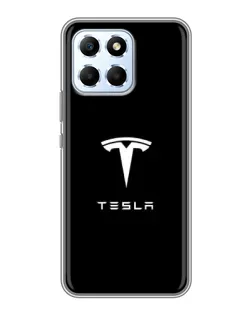 Чехол для Huawei Honor X6 с картинкой «Tesla White Logo»