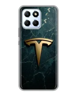 Чехол для Huawei Honor X6 с картинкой «Мраморная Tesla Gold»