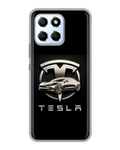 Чехол для Huawei Honor X6 с картинкой «Tesla — серебристое авто» Чехол для Huawei Honor X6 с картинкой «Tesla — серебристое авто»