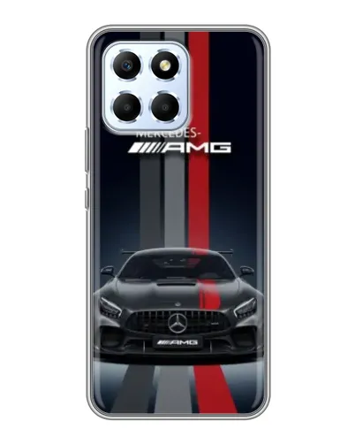 Чехол для Huawei Honor X6 с картинкой «Mercedes — белый карбон»
