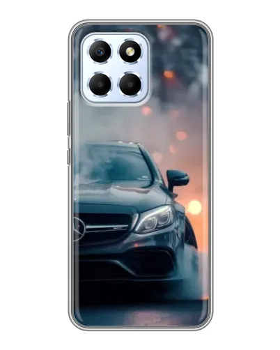 Чехол для Huawei Honor X6 с картинкой «Mercedes — ночной город»