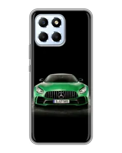 Чехол для Huawei Honor X6 с картинкой «Mercedes — неоновый лого»
