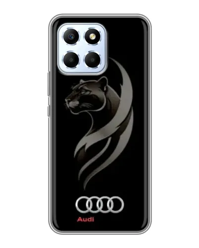 Чехол для Huawei Honor X6 с картинкой «Графика — пантера и Audi»