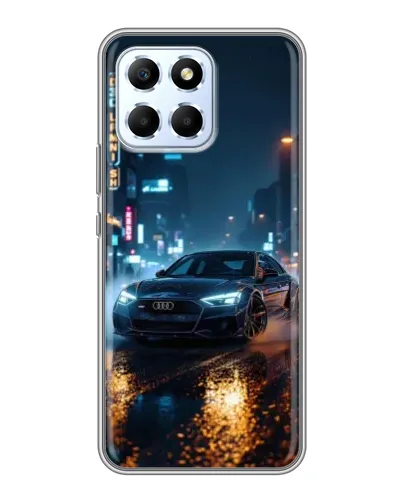 Чехол для Huawei Honor X6 с картинкой «Ночной город и Audi»