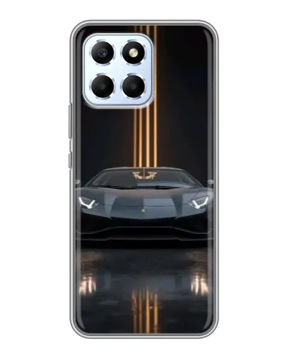 Чехол для Huawei Honor X6 с картинкой «Lamborghini золотые линии»