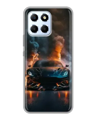 Чехол для Huawei Honor X6 с картинкой «Lamborghini дымная эстетика»