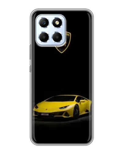Чехол для Huawei Honor X6 с картинкой «Lamborghini желтый акцент»