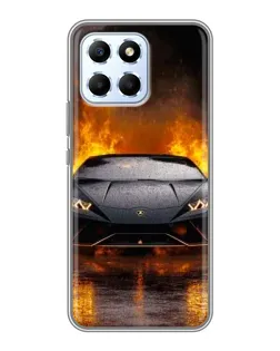 Чехол для Huawei Honor X6 с картинкой «Lamborghini в огне»
