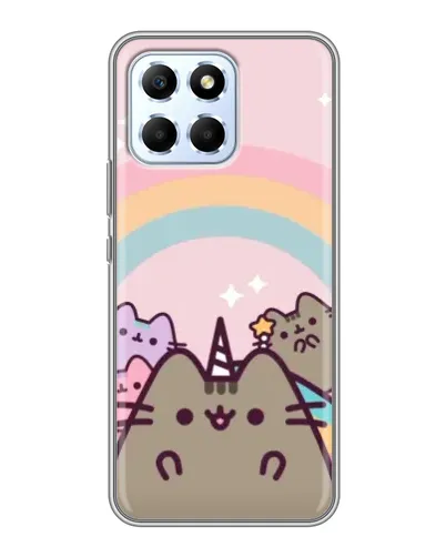 Чехол для Huawei Honor X6 с картинкой «Единорог Pusheen»