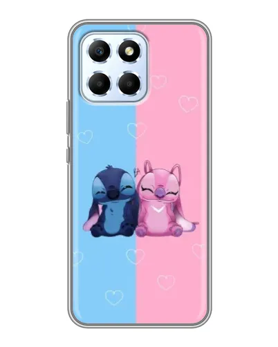 Чехол для Huawei Honor X6 с картинкой «Stitch и Angel Love»