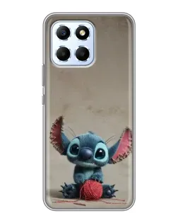 Чехол для Huawei Honor X6 с картинкой «Стич на коричневом фоне»