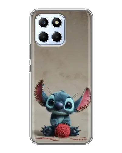 Чехол для Huawei Honor X6 с картинкой «Стич на коричневом фоне»